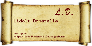 Lidolt Donatella névjegykártya